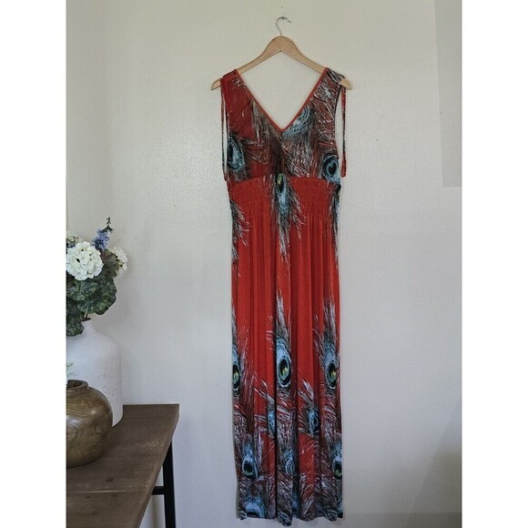 ISLA BONITA Maxi Dress Cover-up Womens Size One Size Sheer Resort Vacation - Picture 4 of 7